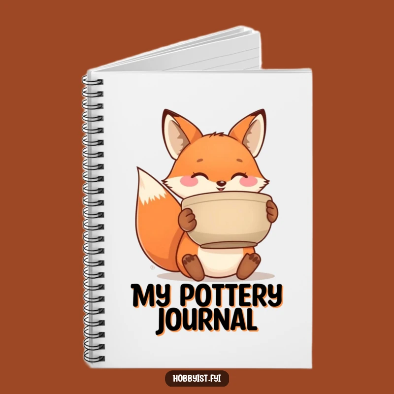Funny Fox Pottery Notebook - Hilarious Journal for Your Artistic Ideas