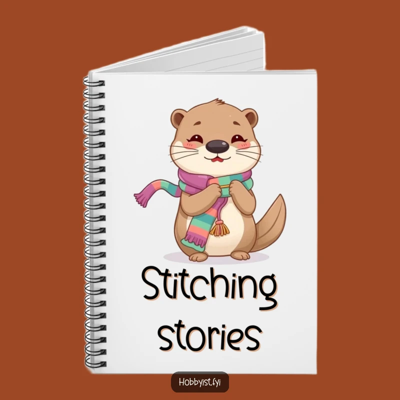 Funny Knitting Otter Notebook: Jot Down Ideas with This Cozy Colorful Design