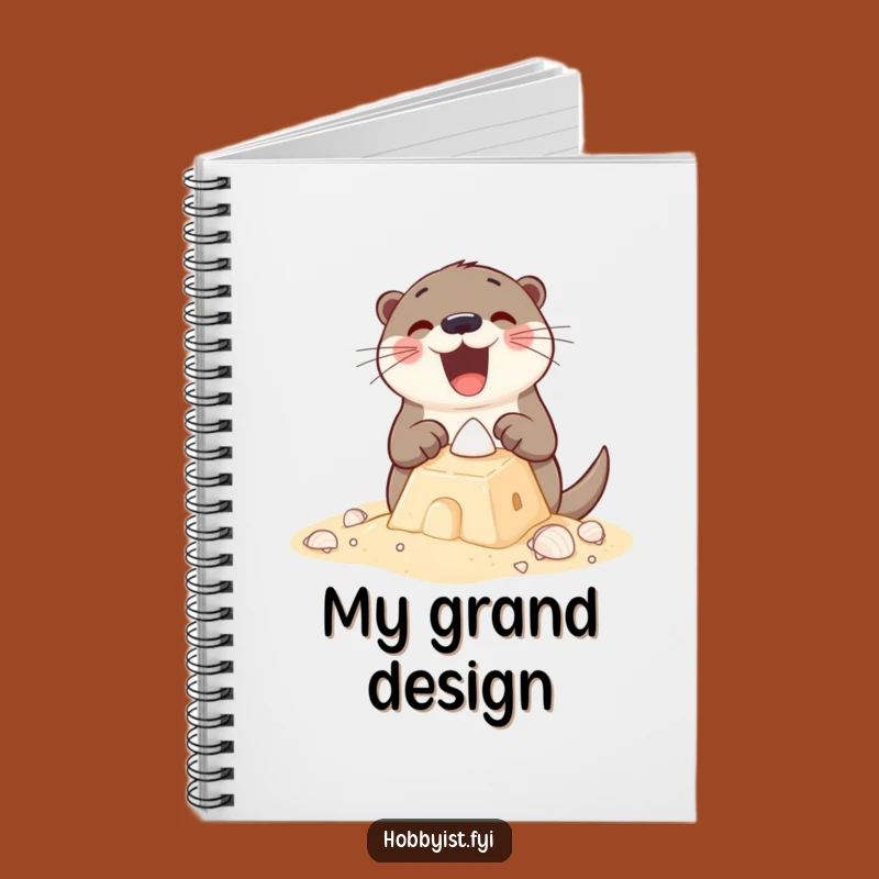 Funny Otter Sandcastle Notebook: Excited Otter Jotting Ideas, Perfect Journal Gift