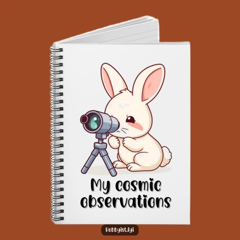 Funny Rabbit Telescope Notebook - Hilarious Journal for Your Ideas