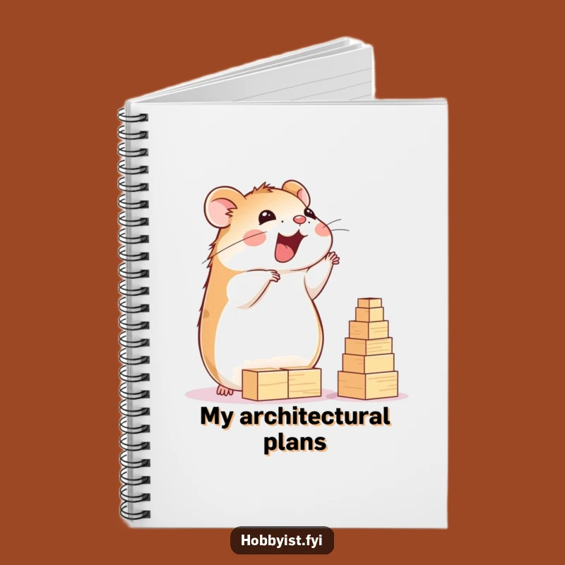 Funny Hamster Building Plans Notebook: Sketch Your Ideas with Humor, Great Gift!
