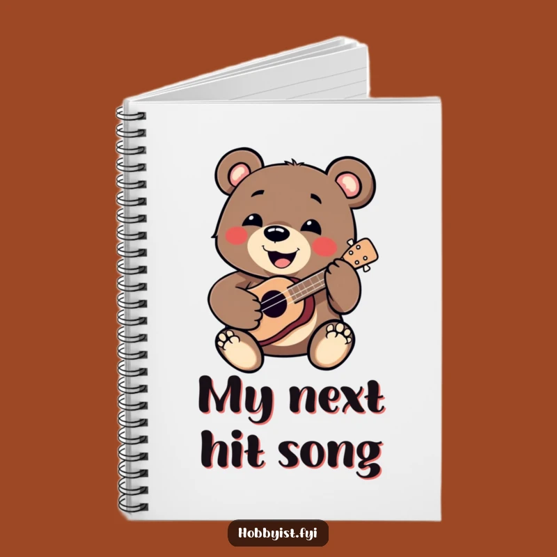 Funny Bear Ukulele Songwriting Notebook: Capture Your Melodies with Humor, Great Gift!