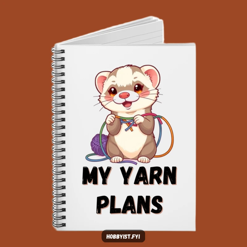 Funny Ferret Weaving Notebook - Jot Down Creative Ideas with This Artisan Pad