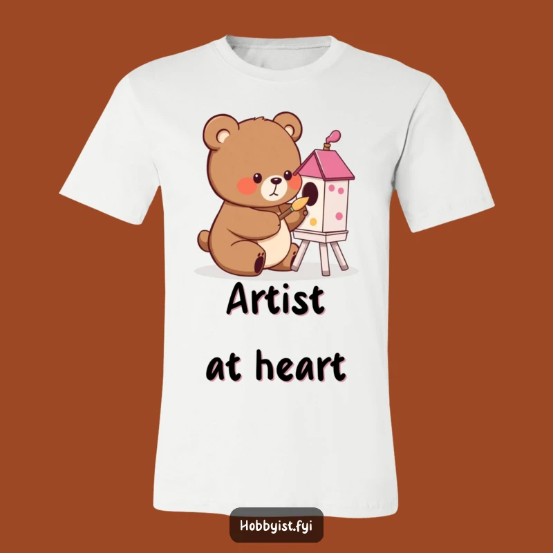 Bear Birdhouse Painter T-Shirt: A Funny, Cute Design for Art Enthusiasts