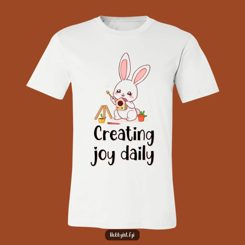 Funny Bunny Art Shirt: Cute Kawaii Painter, Unique Funny Gift for Crafters