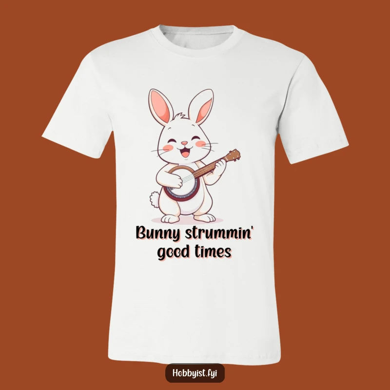 Funny Bunny Banjo T-Shirt: Wear Your Enthusiasm with this Musical Tee