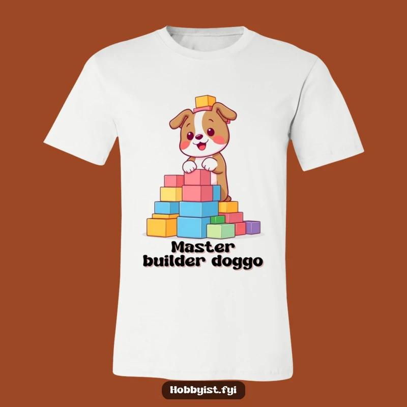 Funny Dog Blocks T-Shirt: Playful Pup Building Art, Hilarious Pet Lover Gift