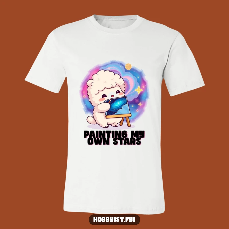 Funny Galaxy Painter Creature T-Shirt - Artistic & Comical Apparel Gift