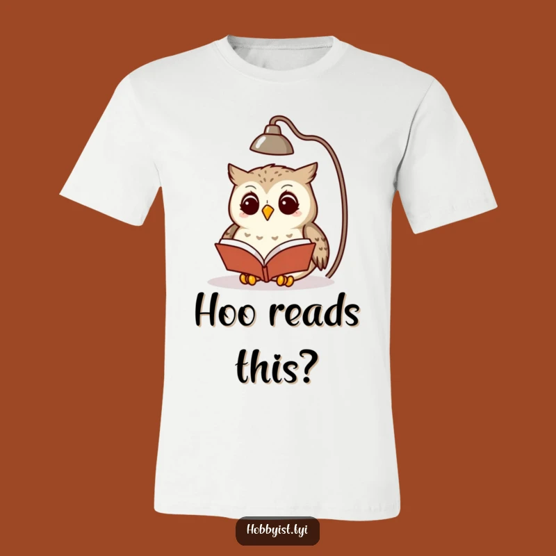 Funny Owl Reading Tee - Intellectual Graphic Shirt for Bookworms