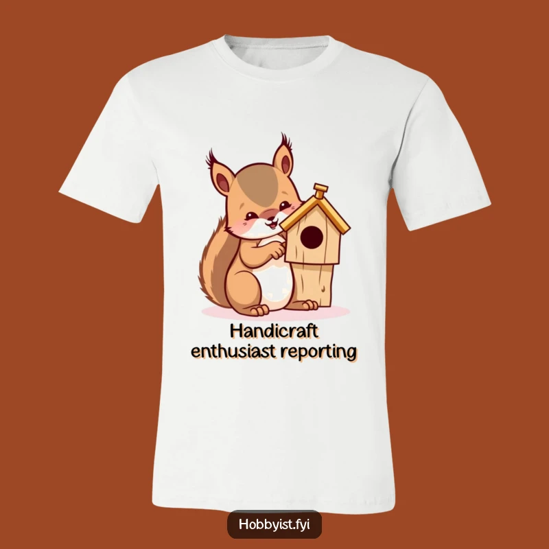 Funny Squirrel Whittling T-Shirt - Hilarious Crafting Tee for Animal Lovers