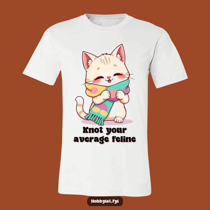Funny Giggling Cat Knitting Shirt - Hilarious Crafter Tee for Cat Lovers
