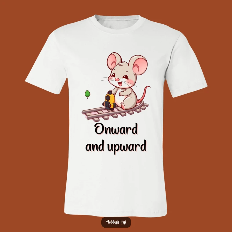Funny Mouse Train Engineer T-Shirt - Adorable Character Play Tee