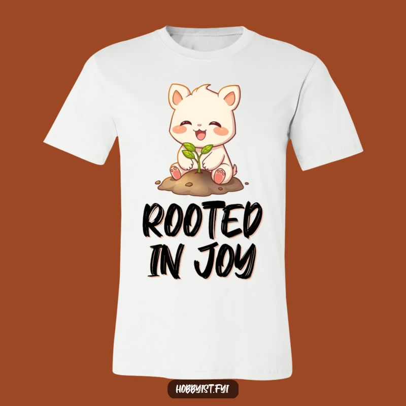 Funny Planting Creature T-Shirt: Joyful Paws Growing Hope, Whimsical Nature Gift