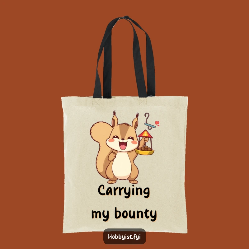 Squirrel Bird Feeder Tote Bag: A Funny Carry-All for Crafty Success
