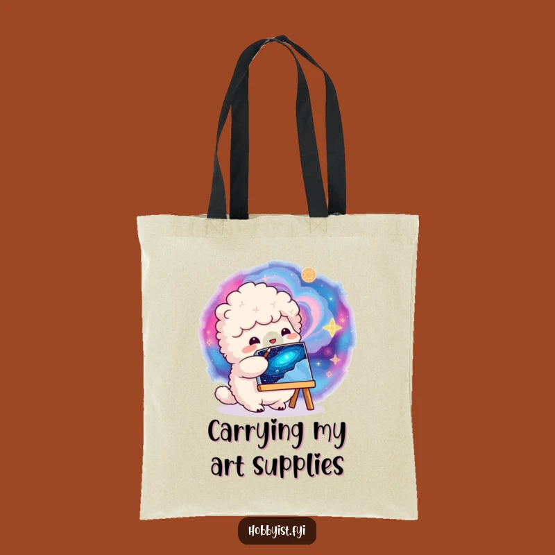 Funny Galactic Painter Tote Bag - Carry Your Artistry Gift