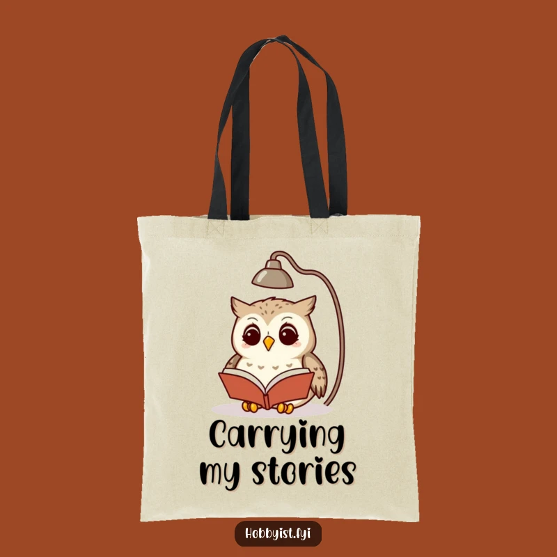 Funny Owl Reading Tote Bag - Stylish Book Carrier for Literary Minds